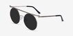 Lineal Silver MetalSunglass Frames from EyeBuyDirect, Angle View