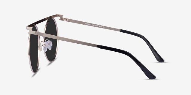 Lineal Silver MetalSunglass Frames from EyeBuyDirect, Side View