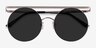 Lineal Silver MetalSunglass Frames from EyeBuyDirect, Closed View