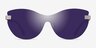 Cipher Matte Silver MetalSunglass Frames from EyeBuyDirect, Front View