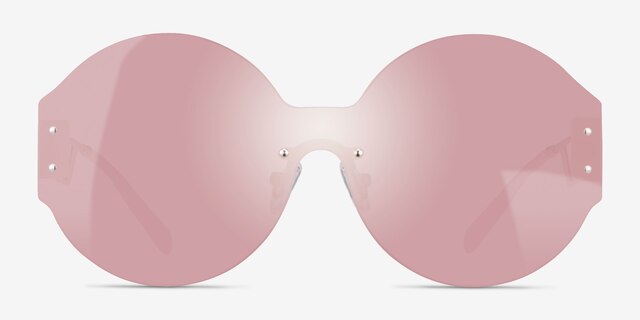Bios Matte Rose Gold MetalSunglass Frames from EyeBuyDirect, Front View
