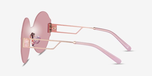Bios Matte Rose Gold MetalSunglass Frames from EyeBuyDirect, Side View