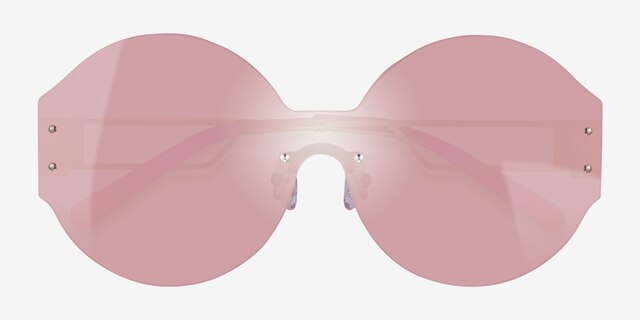 Bios Matte Rose Gold MetalSunglass Frames from EyeBuyDirect, Closed View