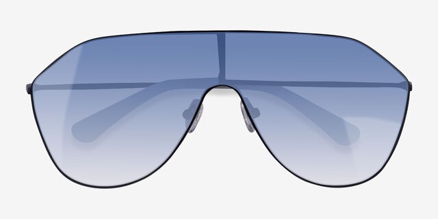Infinite Black MetalSunglass Frames from EyeBuyDirect, Closed View