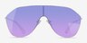 Infinite Matte Silver MetalSunglass Frames from EyeBuyDirect, Front View