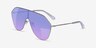 Infinite Matte Silver MetalSunglass Frames from EyeBuyDirect, Angle View