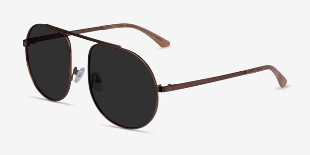 Calculate Bronze MetalSunglass Frames from EyeBuyDirect, Angle View