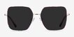 Fleur Shiny Rose Gold Red Floral MetalSunglass Frames from EyeBuyDirect, Front View