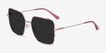 Fleur Shiny Rose Gold Red Floral MetalSunglass Frames from EyeBuyDirect, Angle View