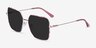 Fleur Shiny Rose Gold Red Floral MetalSunglass Frames from EyeBuyDirect, Angle View