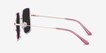 Fleur Shiny Rose Gold Red Floral MetalSunglass Frames from EyeBuyDirect, Side View