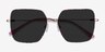 Fleur Shiny Rose Gold Red Floral MetalSunglass Frames from EyeBuyDirect, Closed View
