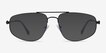 Rooster Shiny Black MetalSunglass Frames from EyeBuyDirect, Front View