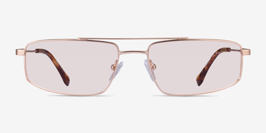 Alto - Aviator Matt Rose Gold Frame Prescription Sunglasses | Eyebuydirect