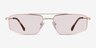 Alto Matt Rose Gold MetalSunglass Frames from EyeBuyDirect, Front View
