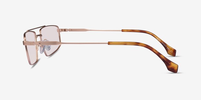 Alto Matt Rose Gold MetalSunglass Frames from EyeBuyDirect, Side View