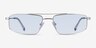 Alto Matt Silver MetalSunglass Frames from EyeBuyDirect, Front View