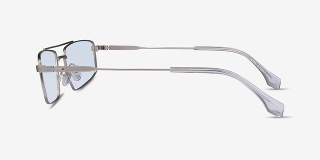 Alto Matt Silver MetalSunglass Frames from EyeBuyDirect, Side View