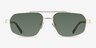 Ascend Satin Gold MetalSunglass Frames from EyeBuyDirect, Front View