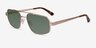 Ascend Satin Gold MetalSunglass Frames from EyeBuyDirect, Angle View
