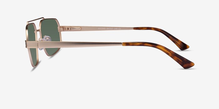 Ascend Satin Gold Metal Sunglass Frames from EyeBuyDirect
