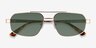 Ascend Satin Gold MetalSunglass Frames from EyeBuyDirect, Closed View