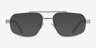 Ascend Satin Gunmetal MetalSunglass Frames from EyeBuyDirect, Front View