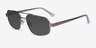 Ascend Satin Gunmetal MetalSunglass Frames from EyeBuyDirect, Angle View