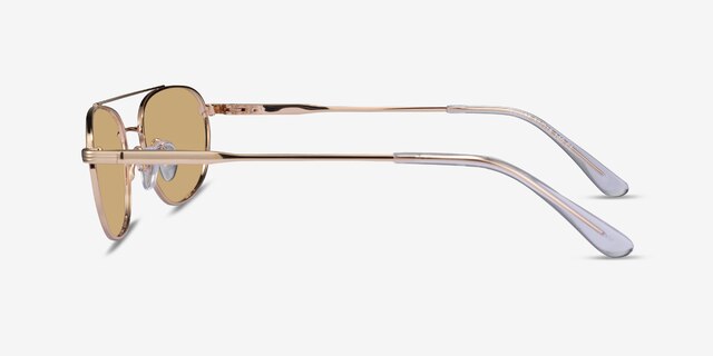 Range Shiny Gold MetalSunglass Frames from EyeBuyDirect, Side View