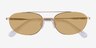 Range Shiny Gold MetalSunglass Frames from EyeBuyDirect, Closed View