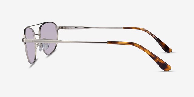 Range Shiny Silver MetalSunglass Frames from EyeBuyDirect, Side View