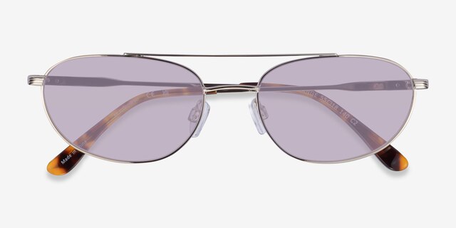 Range Shiny Silver MetalSunglass Frames from EyeBuyDirect, Closed View
