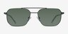 Pilot Matt Green Shiny Clear MetalSunglass Frames from EyeBuyDirect, Front View
