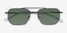 Pilot Matt Green Shiny Clear MetalSunglass Frames from EyeBuyDirect, Closed View