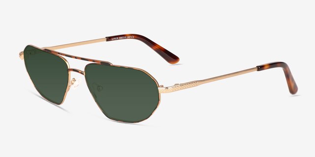 Viper Red Tortoise MetalSunglass Frames from EyeBuyDirect, Angle View