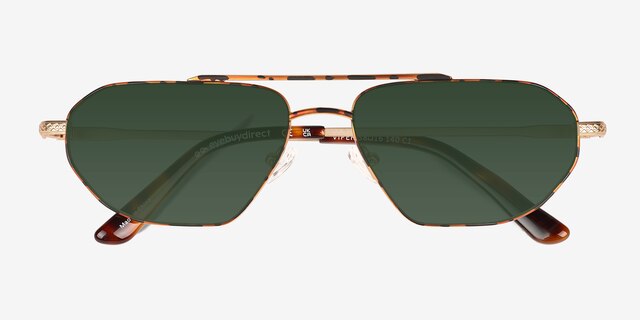 Viper Red Tortoise MetalSunglass Frames from EyeBuyDirect, Closed View