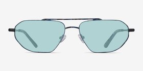Viper Blue Tortoise Métal Soleil de Lunette de vue d'EyeBuyDirect, Vue de Face