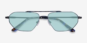 Viper Blue Tortoise Métal Soleil de Lunette de vue d'EyeBuyDirect, Vue Rapprochée