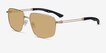 Vitality Matte Gold MetalSunglass Frames from EyeBuyDirect, Angle View