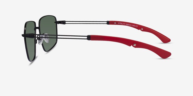 Vitality Matte Black MetalSunglass Frames from EyeBuyDirect, Side View