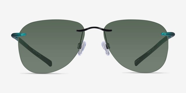 Ludo Black MetalSunglass Frames from EyeBuyDirect, Front View