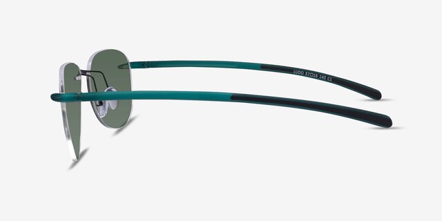 Ludo Black MetalSunglass Frames from EyeBuyDirect, Side View