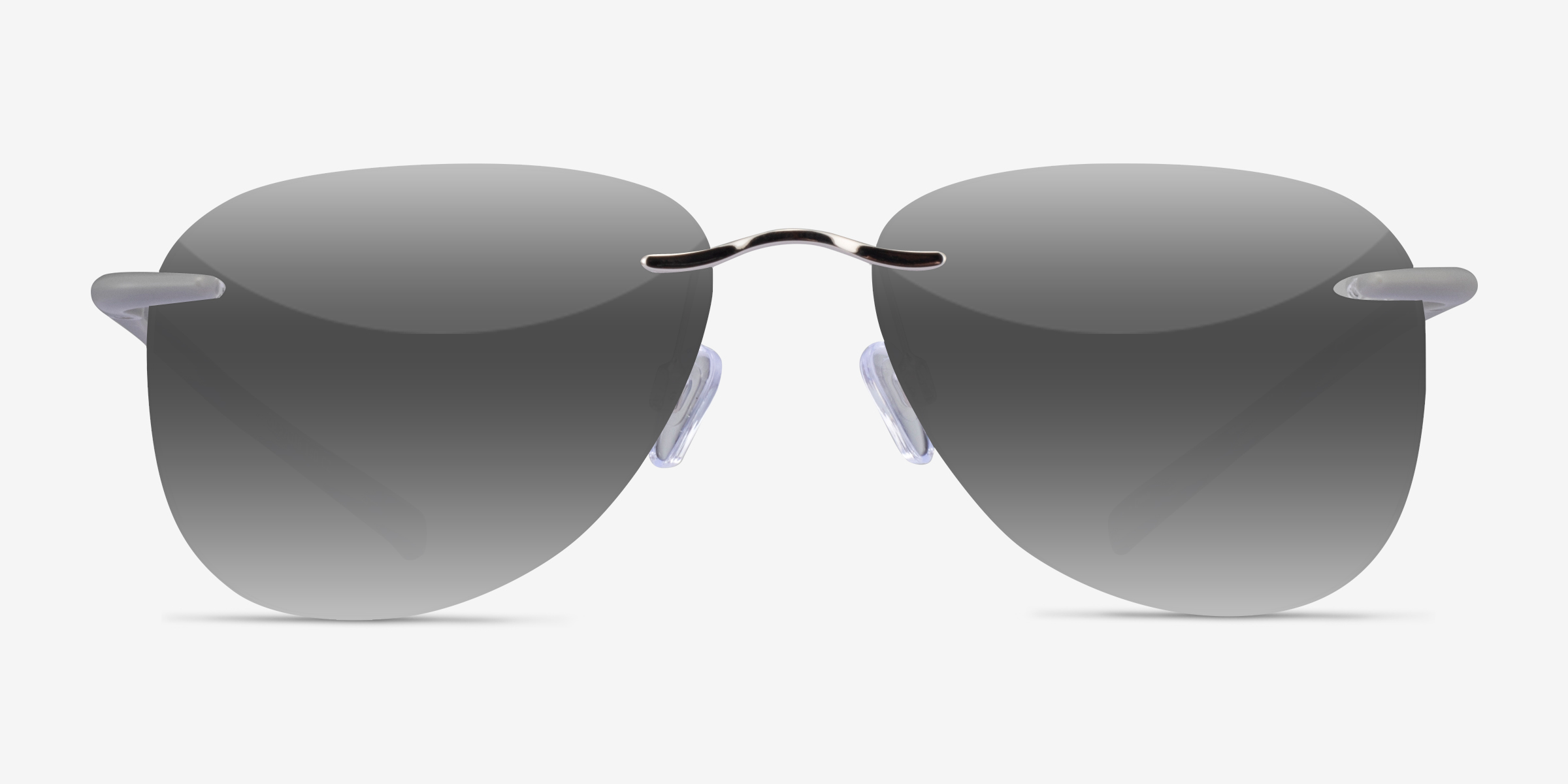 Ludo Aviator Shiny Silver Frame Prescription Sunglasses Eyebuydirect