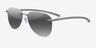 Ludo Shiny Silver MetalSunglass Frames from EyeBuyDirect, Angle View