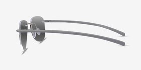 Ludo Shiny Silver Métal Soleil de Lunette de vue d'EyeBuyDirect, Vue de Côté