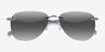 Ludo Shiny Silver MetalSunglass Frames from EyeBuyDirect, Closed View
