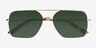 Gilmore Shiny Gold Tortoise MétalSoleil de Lunette de vue d'EyeBuyDirect, Vue Rapprochée