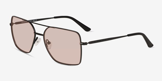 Gilmore Black MetalSunglass Frames from EyeBuyDirect, Angle View