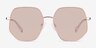 Hustle Rose Gold MetalSunglass Frames from EyeBuyDirect, Front View