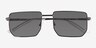 Remix Shiny Black MetalSunglass Frames from EyeBuyDirect, Closed View